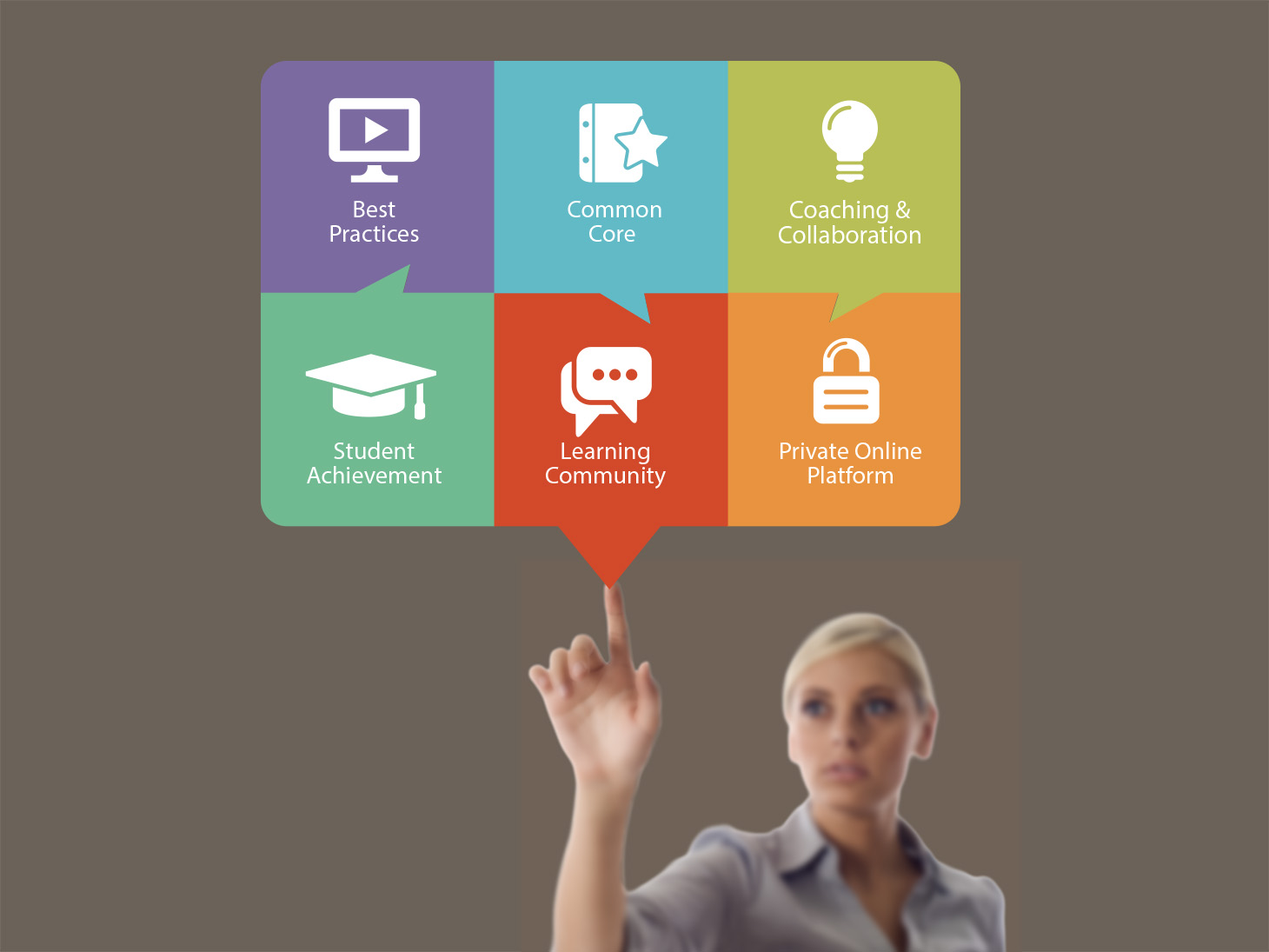 Campaign graphic for Teaching Channel highlighting program pillars including Best Practices and Learning Community.